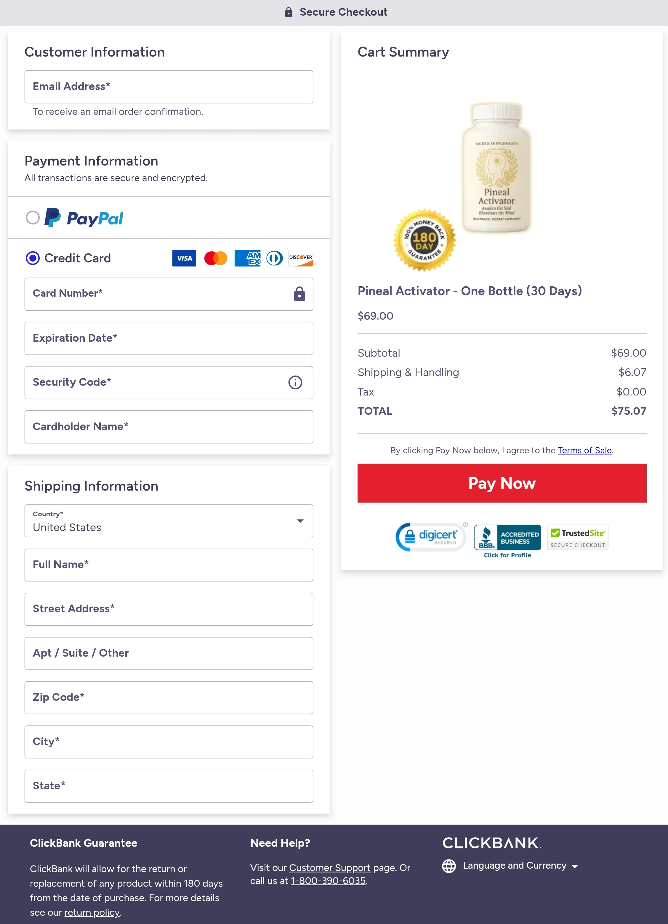Pineal Activator order form
